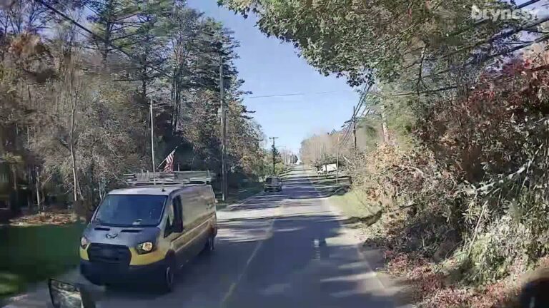 Image of a road in North Carolina in 2024 after Hurricane Helene