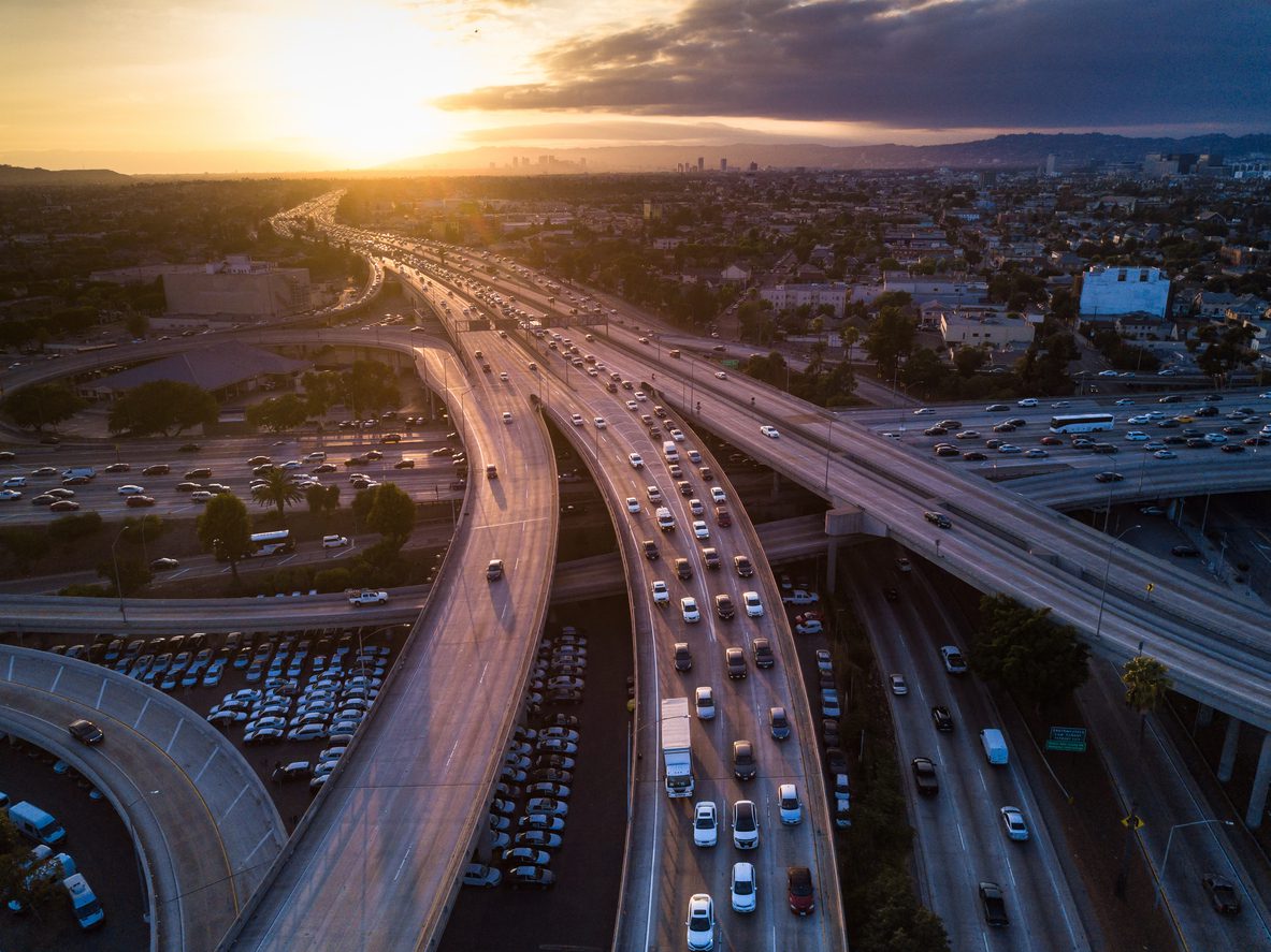 Safer roads for cyclists and motorists - a highway filled with vehicles.